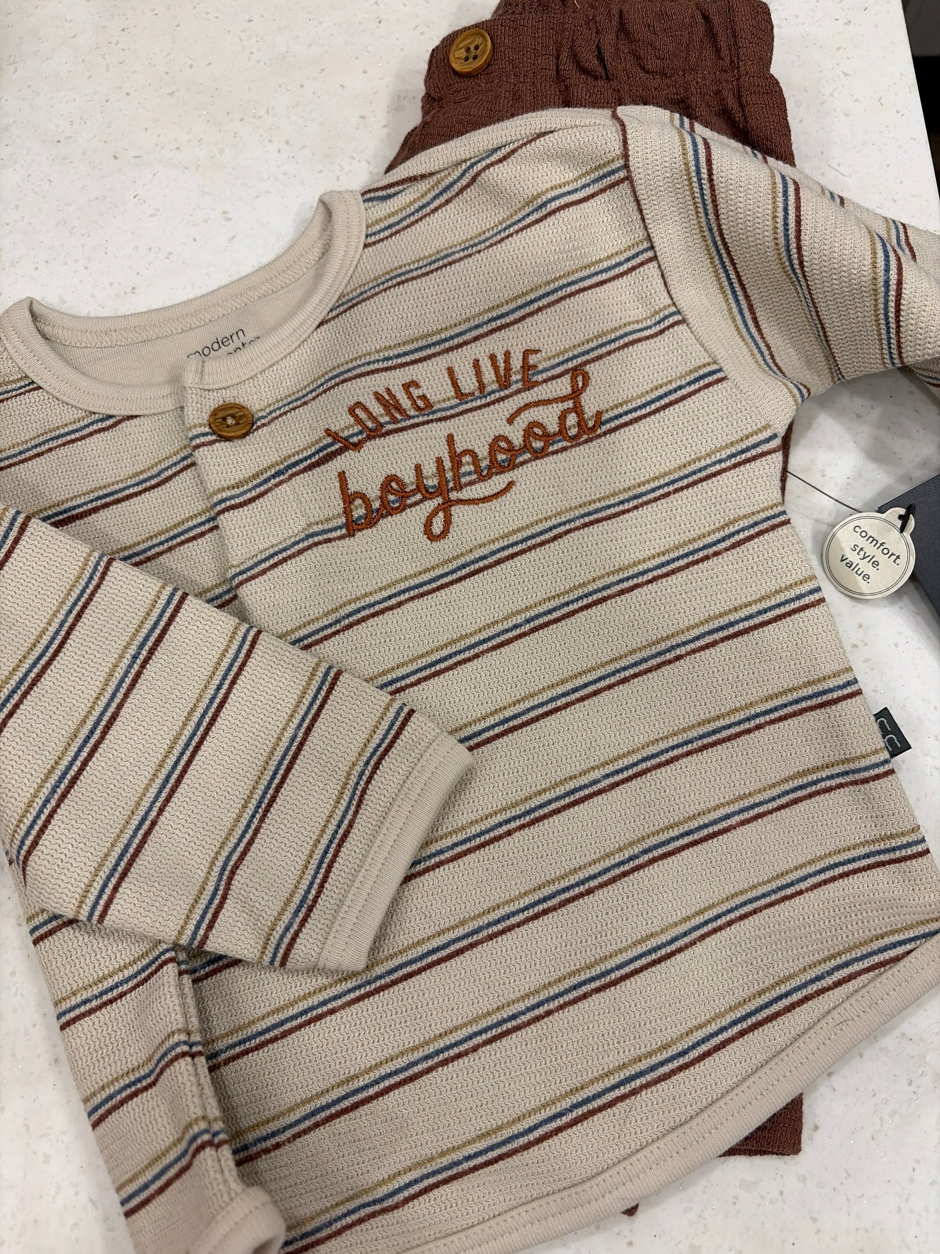 3/6m boys embroidered outfit