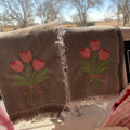 Embroidered tea towel